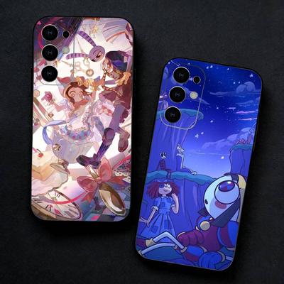 Cartoon The Amazing D-Digital Circus TADC Phone Case For Samsung S25,S24,S23,S22,S21,S20,Ultra,Plus,FE Black Soft Cover