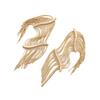 18K Real Gold And Copper Electroplated Haute Couture Catwalk Dress Fringed Earrings Fashion Exaggerated Temperament Sexy Earrings Women
