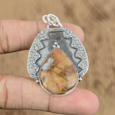 Womens Day Deal 925 Silver Bauxite Gemstone Handmade Ethnic New Pendant Jewelry