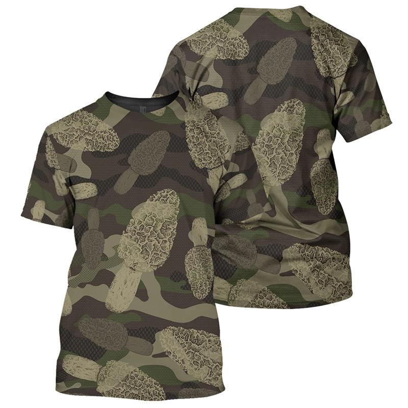 Forest Camouflage 3D Print T-shirt For Men Casual Short Sleeve Round Neck T Shirt Camo Summer Street Outdoor Sports Loose Tees