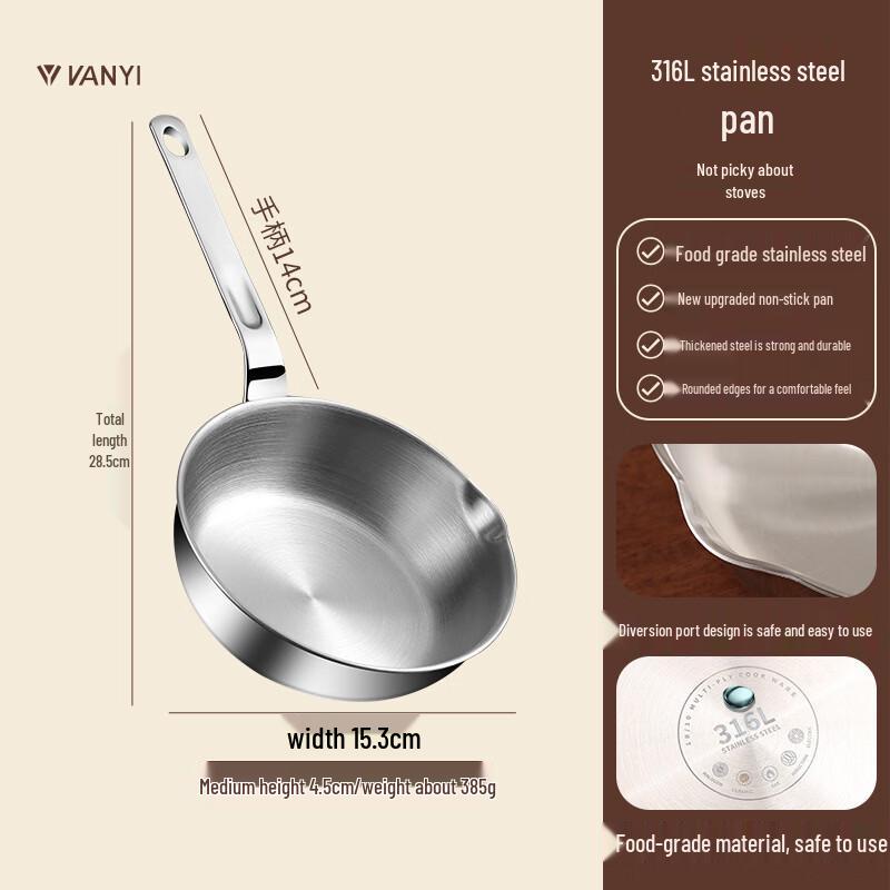 

SMVP 316 Non-Coated 14cm Frying Pan