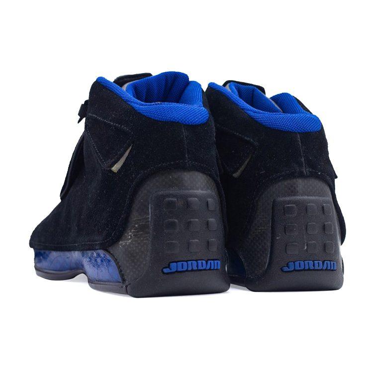 Jordan Air Jordan 18 OG Black Sport Royal Slip Resistant Slip Resistant Mid top Vintage Basketball Shoes Men's 305869-041