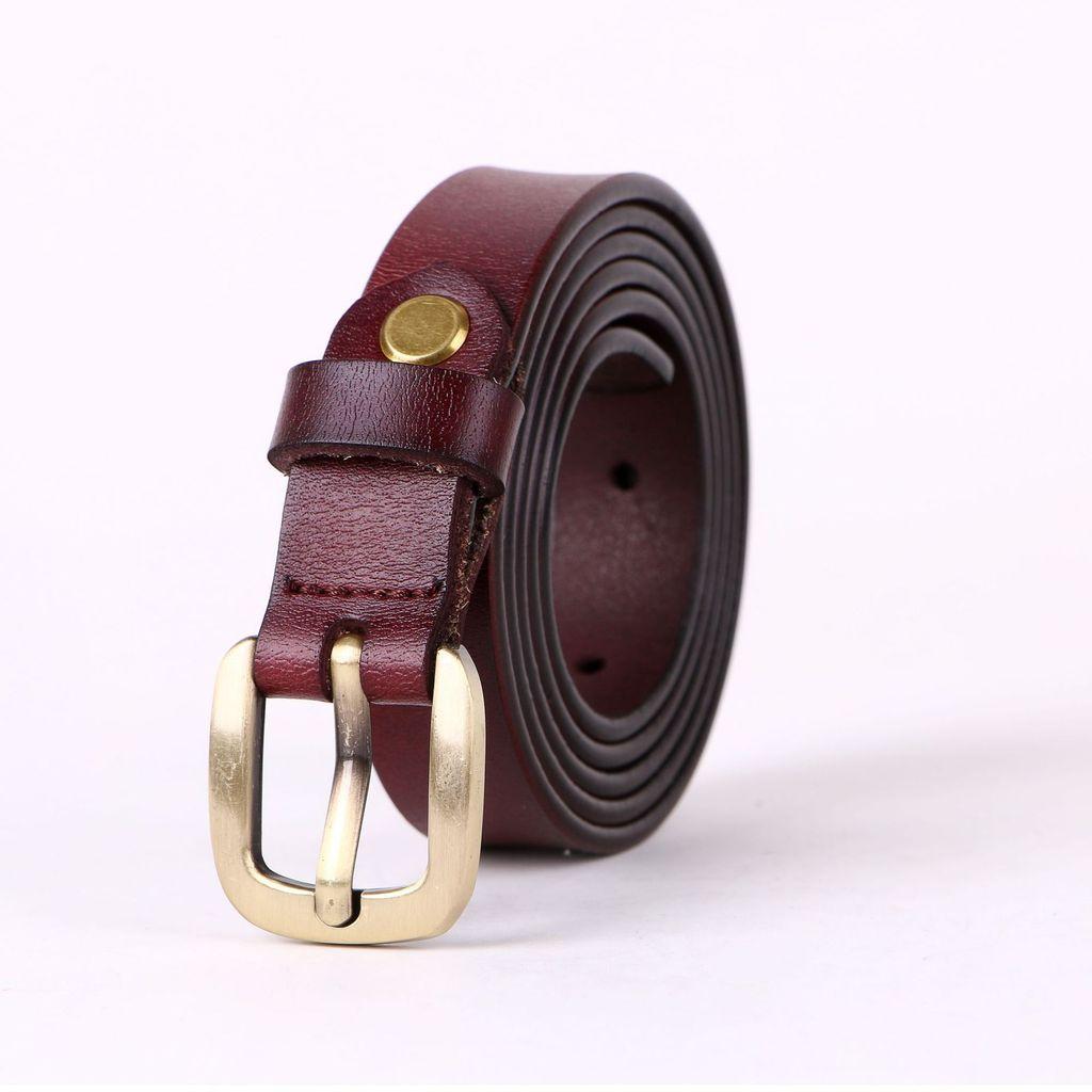 Genuine Leather Waist Belt For Women And Men With Square Buckle Casual Style For Outdoor Wear