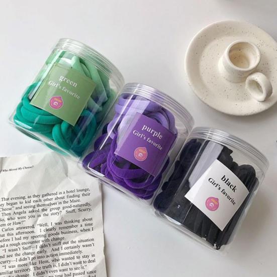 50Pcs Women Hair Ties Vibrant Color High Elasticity Hair Bands No Damage Strong Hold Ponytail Holder Versatile Hair Accessories