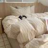 Nordic Sling Cotton Pink Stripes Duvet Cover 150x200 Size Girl's Room Housse Skin Friendly Breathable Comforter Sets