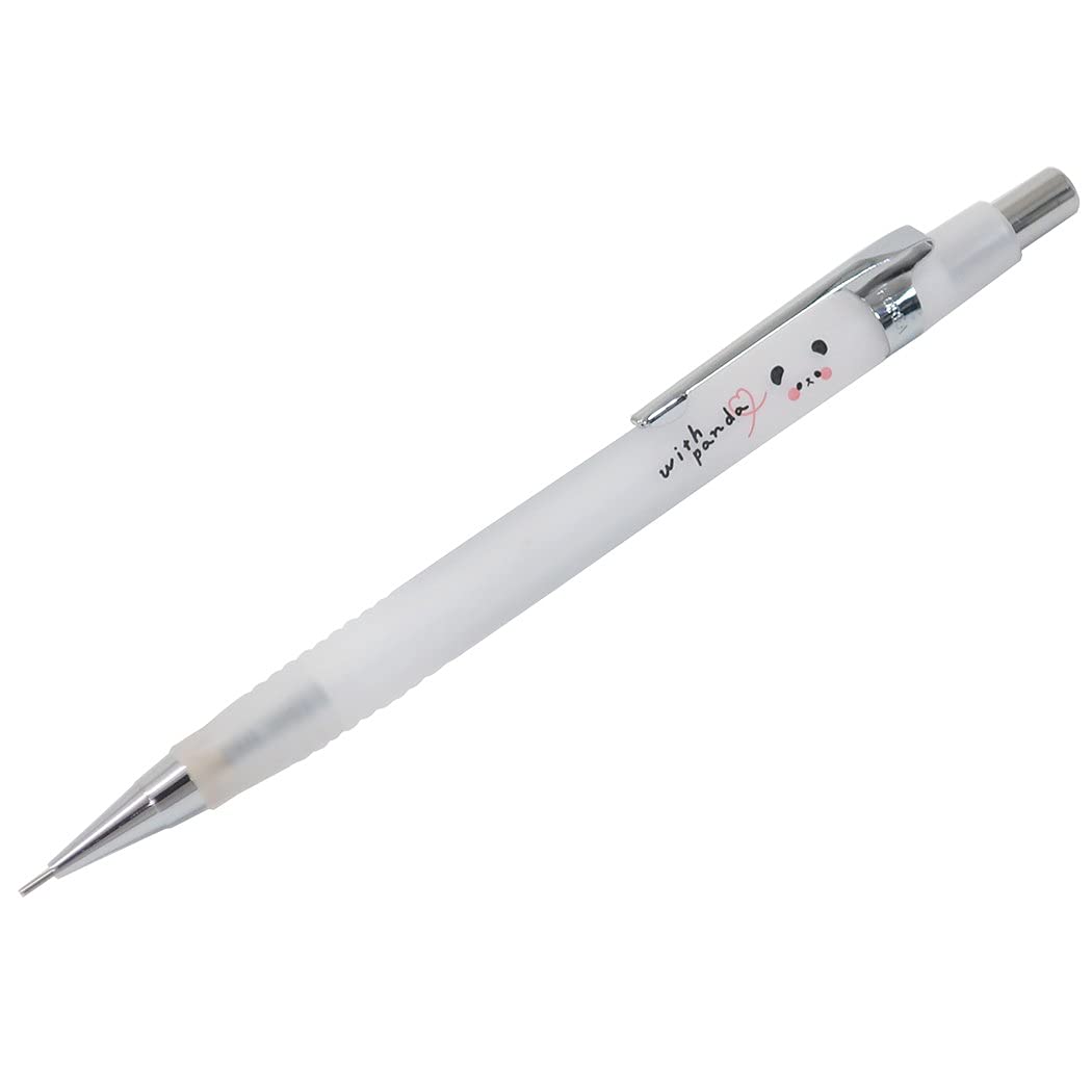 

Mechanical Pencil Rubber WITH PANDA Kamio Japan Stationery Cute Goods Mail Order [Triangular Shaft, Sharp, 0.5] Back-to-School білий