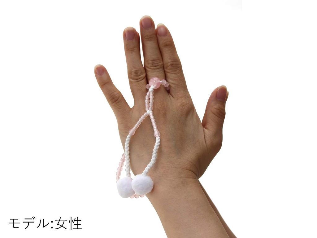 Made in Soka Gakkai prayer new member set for purple background with large cherry blossom rose prayer beads Japan, beads, gift, 3-piece women, design,