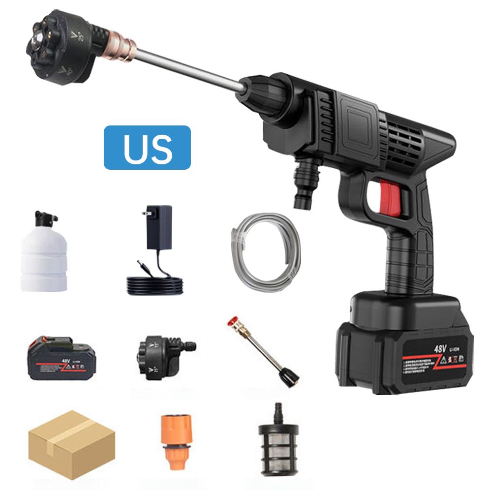 

200 бар бесщеточный мойщик высокого давления для автомобиля 200 Вт EU/US 6-в-1 многофункциональный распылитель для мойки автомобиля водяной пистолет моечный насос 15000 мАч