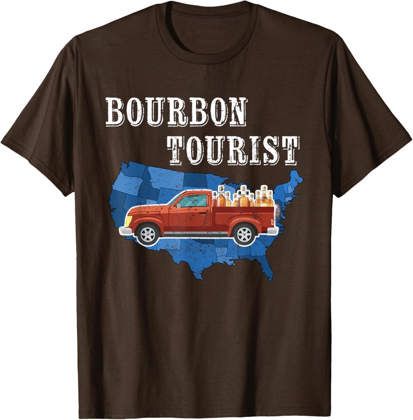 Bourbon Tourist Weathered Kentucky Bourbon Hunter Whiskey T-Shirt S
