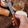 New Style Carved Wooden Handle Cheese and Butter Knife Set with Titanium Alloy Blades