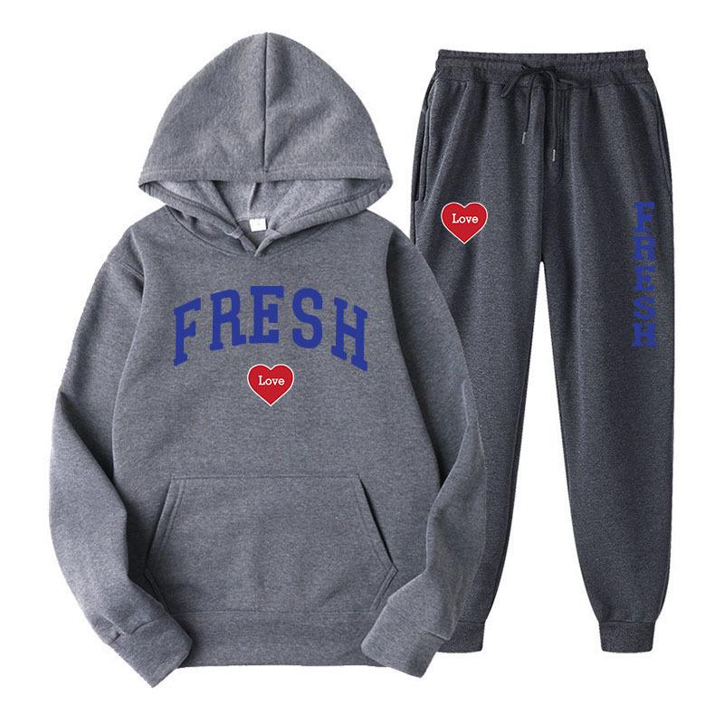 2025 Cross Love Heart Print Y2K Hoodie Sweatshirt Pullover - Plus Velvet Thickened Style
