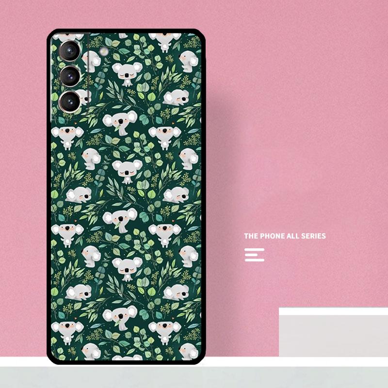 Cartoon Painting Animal Koala Phone Case For Samsung Galaxy S26 S25 S24 S20 S21 S22 S23 Ultra S10 Plus S25 FE Cover Coque