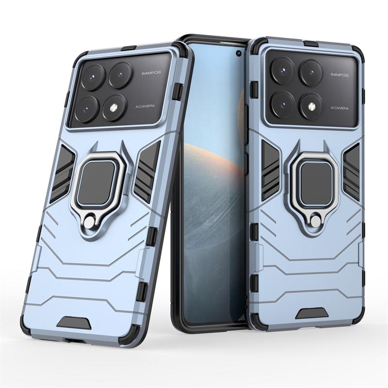 For Cover Xiaomi Poco F6 Pro Case For Poco F6 Pro Capas Phone Back Armor PC Bumper Ring Holder Magnetic Cover Poco F6 Pro Fundas