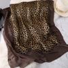 Luxury Women Ombre Leopard Dot Natural Silk Scarf Lady Fashion Print Shawls and Wraps Pashmina Foulards Bandana Hijab Snood
