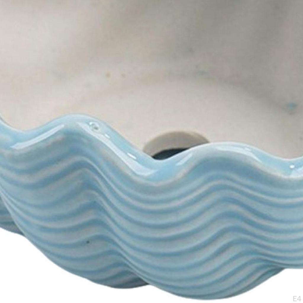 Ceramic Plant Pot Decorative Flower Conch Shape Flowerpot Container Planter for Balcony