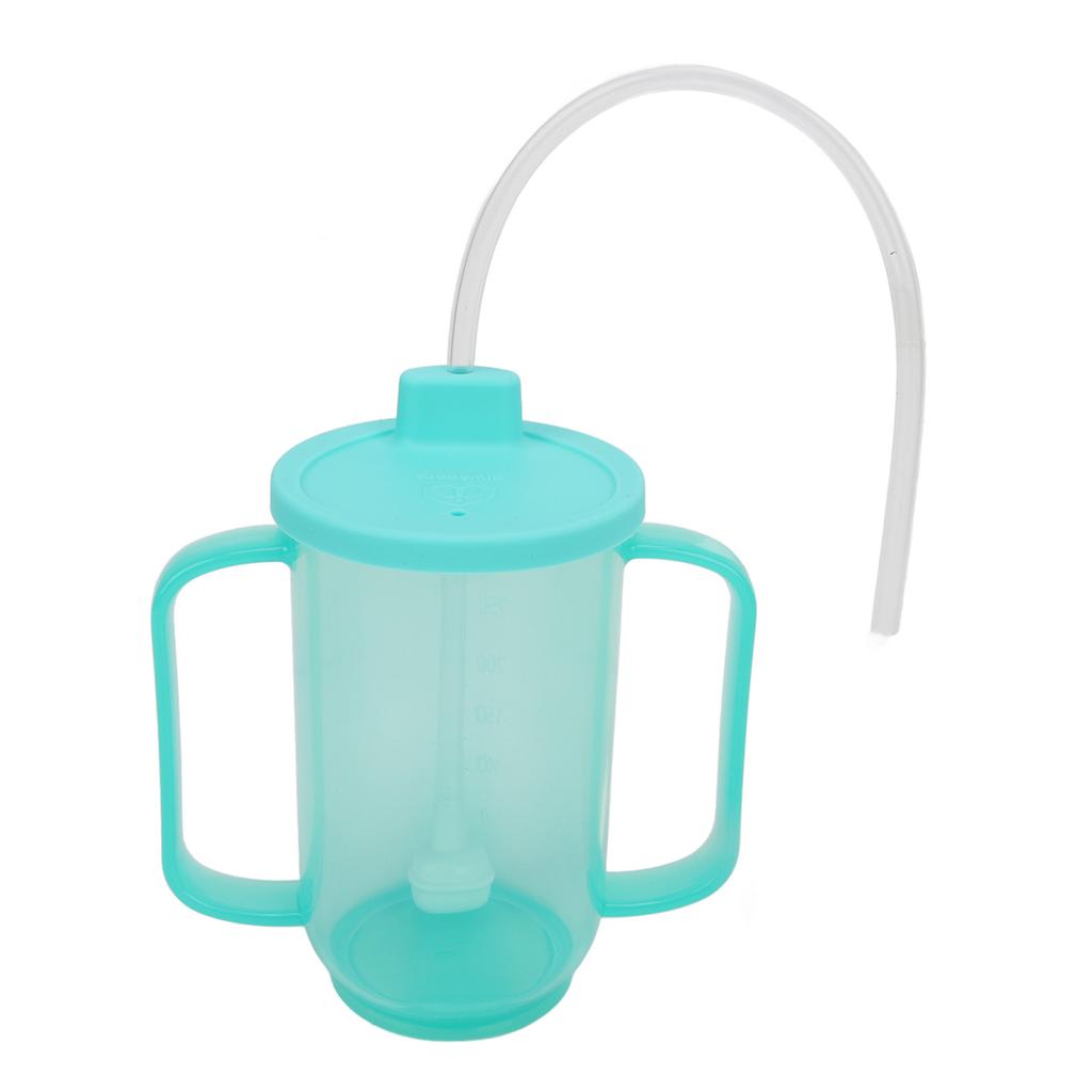 Adult Sippy Cup Spill Proof Convalescent Feeding Drinking Cup with Dual Handle for Elderly Disabled Patients
