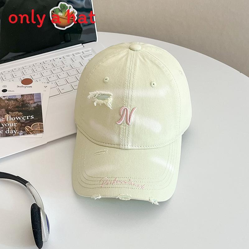 Casual Korean Embroidered Baseball Cap With Sunblock And Foldable Feature For Spring Outings