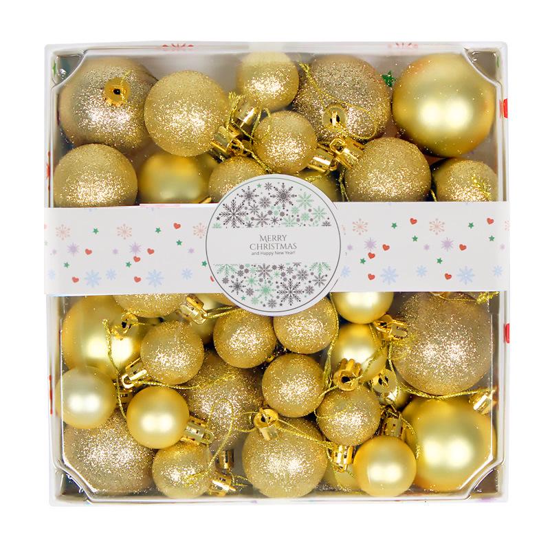 Irregular Electroplated Christmas Ball Ornaments: Painted Hanging Tree Decorations with Gift Box