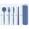 4Pcs Wheat Straw Dinnerware Set Portable Tableware Knife Fork Spoon Eco-Friendly Travel Cutlery Set Utensil Box Chopsticks Set