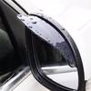 2 Pcs Black Car Rearview Mirror Rain Water Rainproof Eyebrow Cover Side Shield