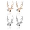 1 Pair Fashion Rhinestones Antlers Earring Women Christmas Ear Studs Girl Bohemian Crystal Ear Rings