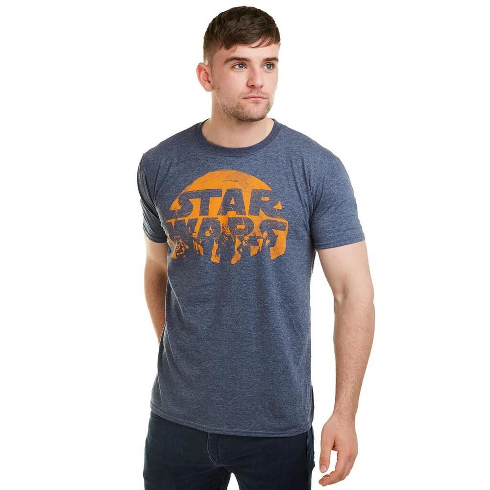 STAR WARS Mens Sunset Cotton T-Shirt