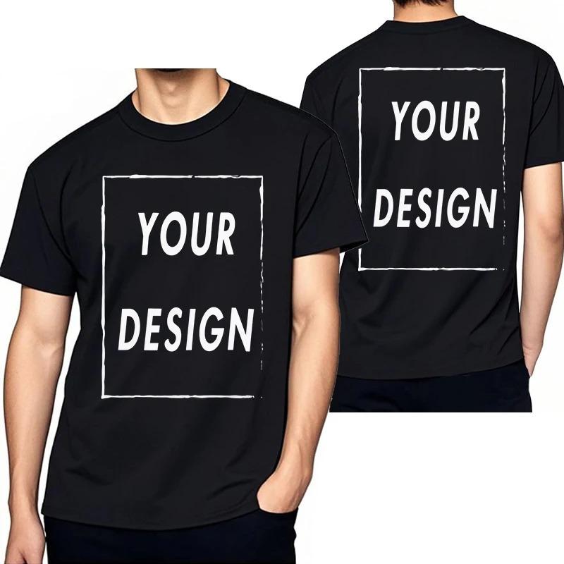 Tailor-made Man TShirts Cotton Summer Your Design Here T Shirts for Men Personalized Tee Shirt Diy Print Fashion T-shirt