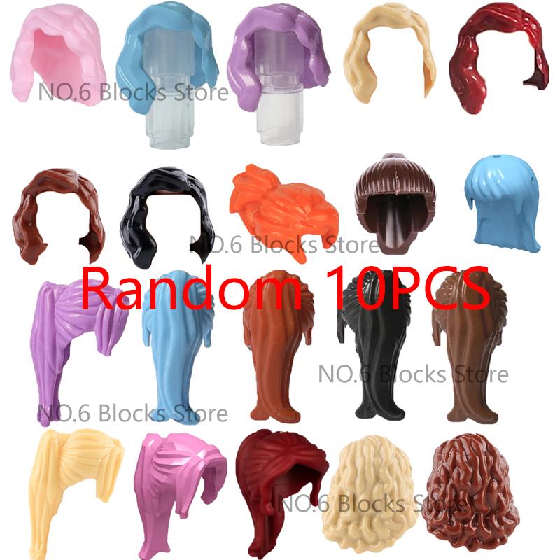 MOC City Small Particles Building Blocks Boys Girls Figures Accessories Curly Hair Beard Set Mini Bricks Toys Gifts For Kids G01