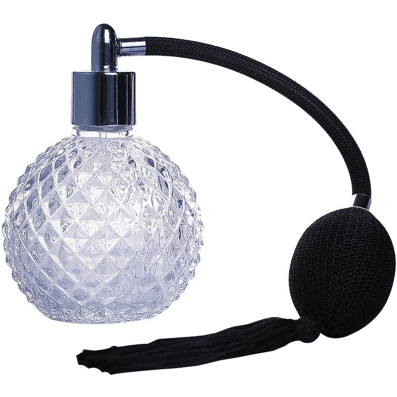 100ml Crystal Art Vintage Style Empty Refillable Perfume Atomizer Long Tassel Spray Bitter Bottle With Air Bag Bar Tool