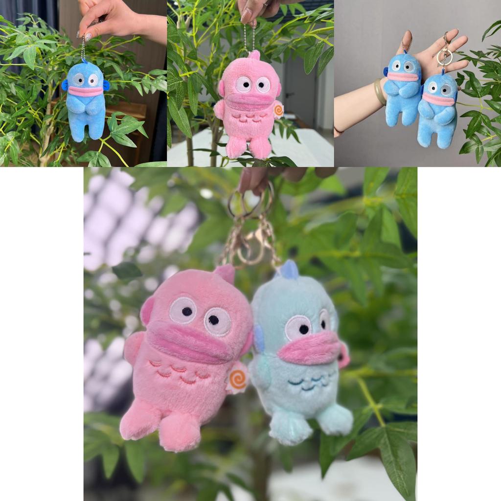 Adorable Plush Fish Monster Keychain Soft Toy With Cute Cartoon Design For Kids