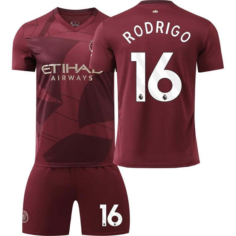 2425 Manchester City Jersey No. 9 Harland 17 De Braunet 10 Gralish Second Away Football Set