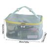 Spacious Nylon Mesh Makeup Bag Cosmetic Organizers Zippers Closures for Travel Bathroom Storage
