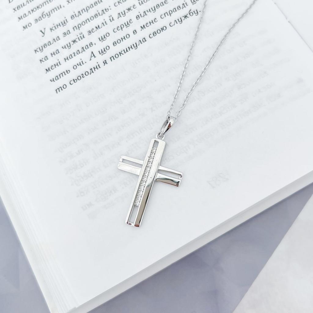 Silver Necklace with Cubic Zirkonia (2143819)