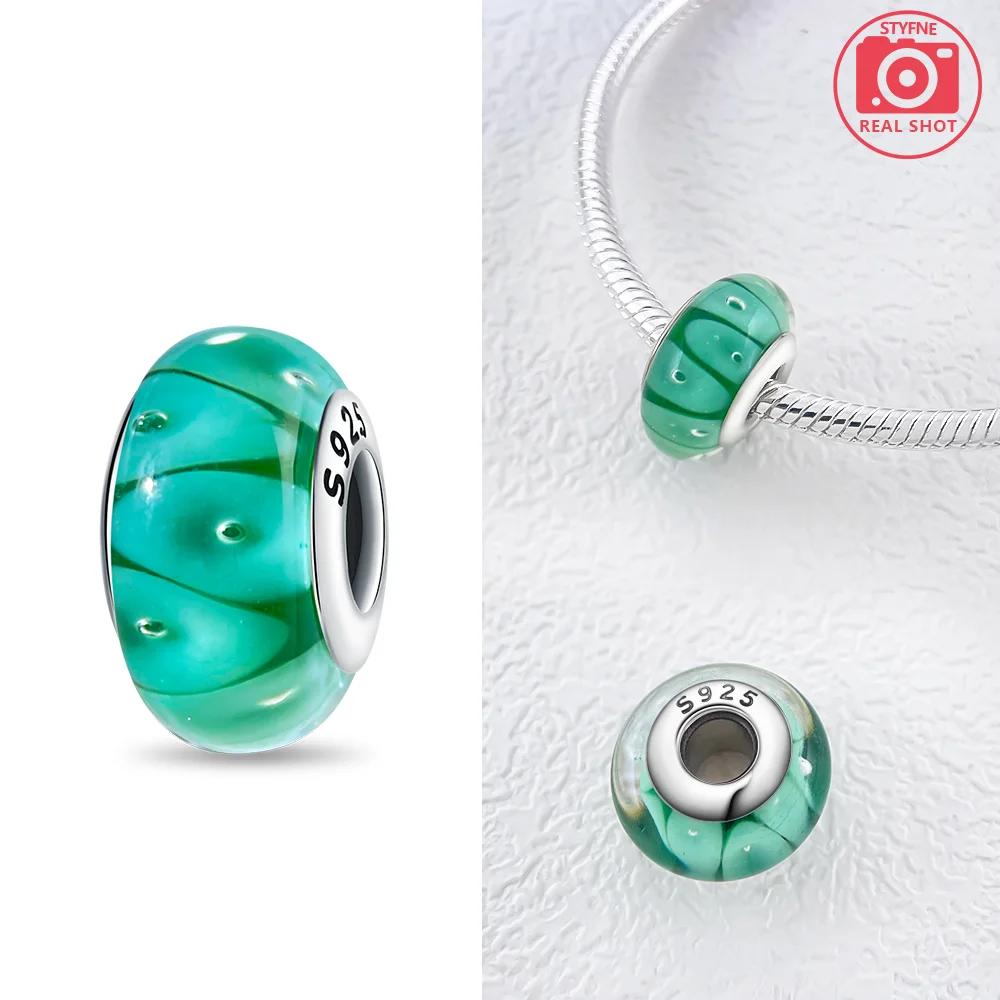 Authentic copper Bracelets Women Diy Gift Murano Jewellery Accessories Charm Bead Charms Bead Charms Flower Blue Star Shape Green Turtle Glass Bead Ch