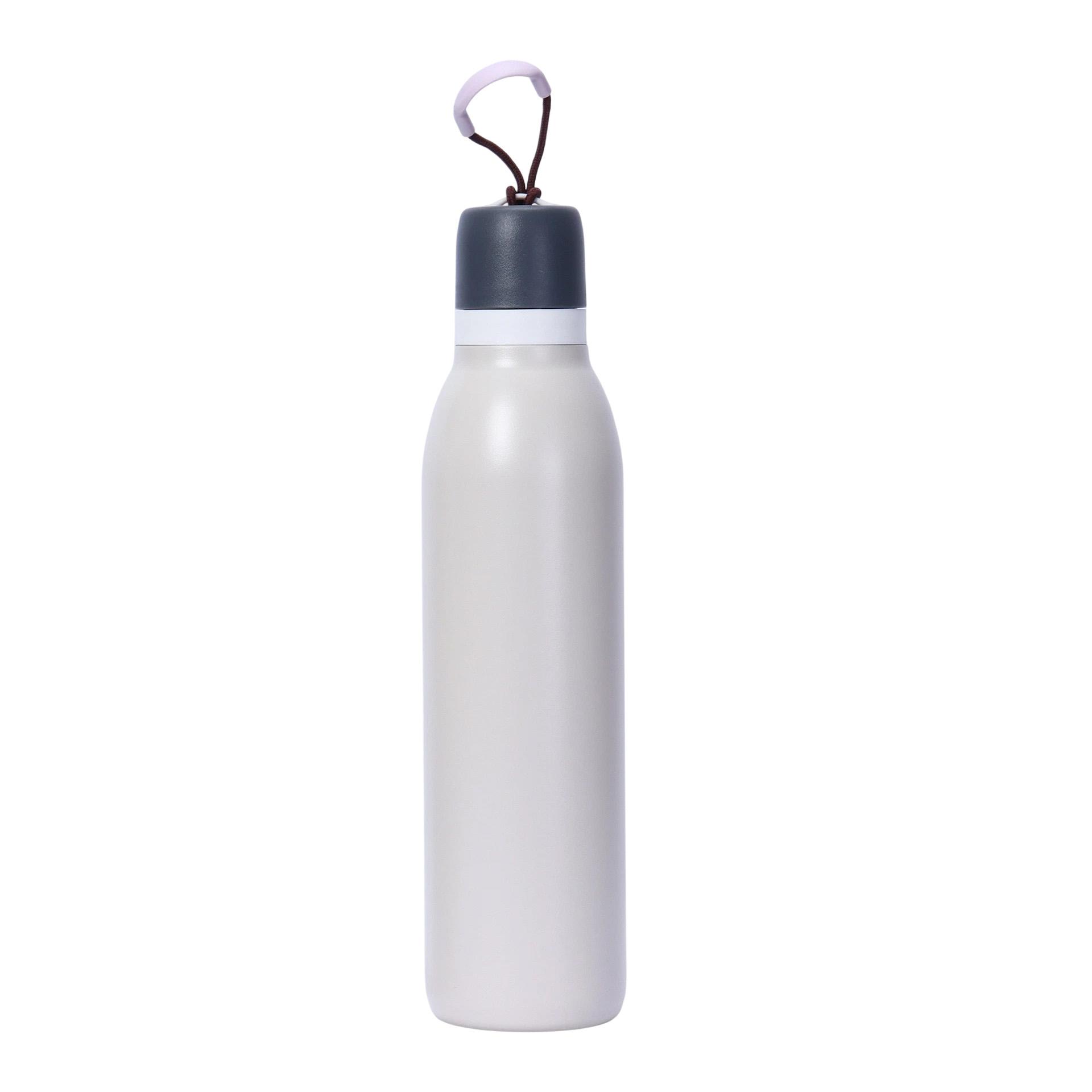 24oz Simple Narrow Mouth Bottle, Vacuum Insulated Stainless Steel Thermos, Portable Handheld Sports Water Bottle 701-800ml белый