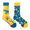 Calzini AB Asimmetrici Trendy Divertenti per Coppia Anatra Mandarina Colorati Calzini a Mezza Gamba SMLSOX
