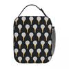Golf Ball White Pattern Insulated Lunch Bag for Women Children Leakproof Food Boxes Thermal Lunch Box Tote