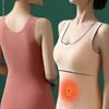 Autumn Winter De Velvet Thermal Vest Women Padded Shaping Thermal Underwear Sleeveless Vest with Chest Pads