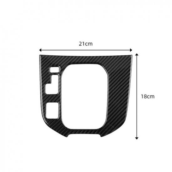 Carbon Fiber & Rubber Car Gear Shift Panel Cover Trim For Mazda CX-9 2016-