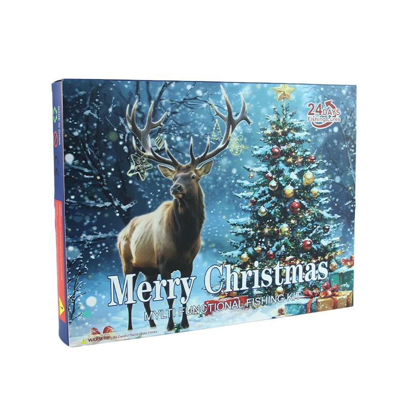 Selco Fishing Gear Christmas Gift Surprise Fishing Lure Box Advent Calendar for Fishermen 327g