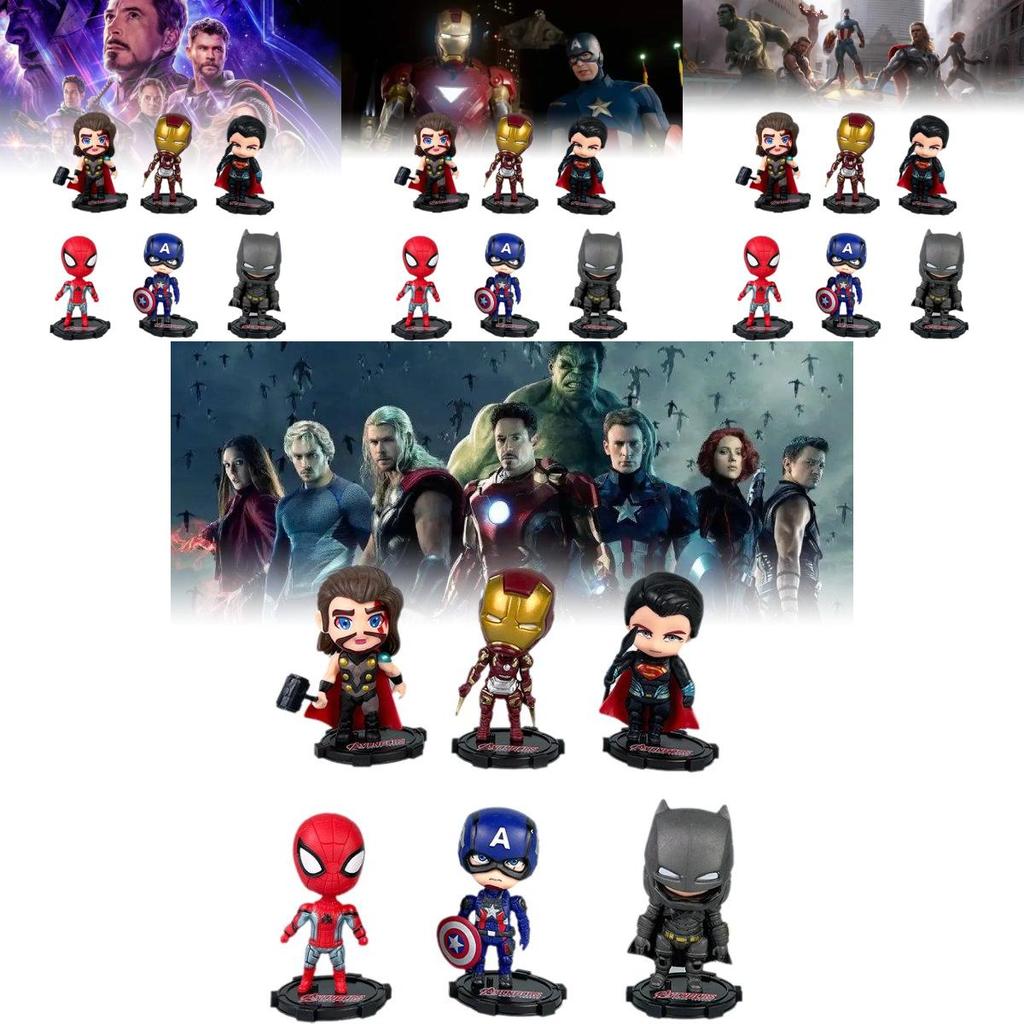 Adorable Q Version Action Figures Captain America Pvc Models