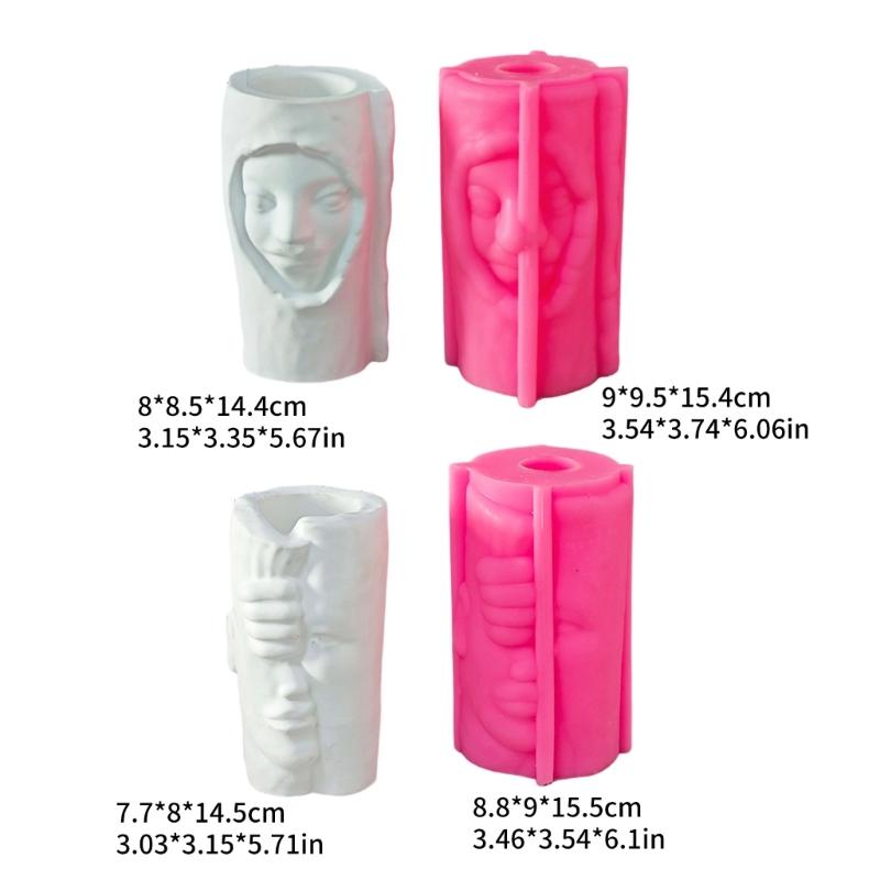 Creative Human Body Planter Sturdy Silicone Mould Reusable Artistic Cement Cast Craft Supplies for Home and Garden