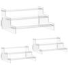 3Pcs 3 Tier Acrylic Display Stand Transparent Cupcake Perfume Jewelry Cosmetic Doll Clear Storage Shelf Blind Box Organizer