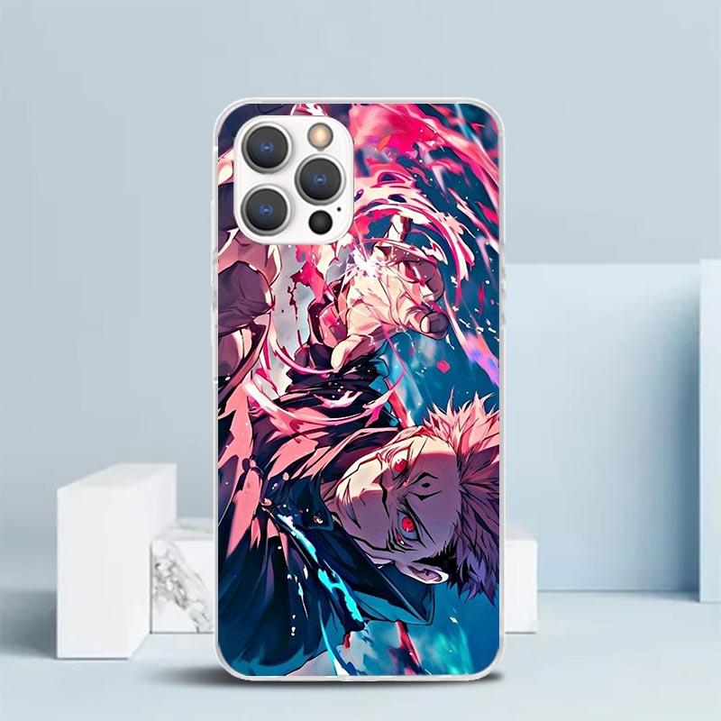 Kaisen J-Jujutsu Itadori Yuji Phone Case For IPhone 16 17 Air 16E 15 14 Plus 13 Mini 12 11 Pro Max 7 8 + SE 2020 Soft TPU Back C