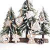 Articoli Decorativi di Natale, Ciondoli Natalizi in Legno, Intaglio Laser, Doppio Strato, Decorazioni da Appendere Bianche, Albero di Natale, Ciondoli Fiocco di Neve