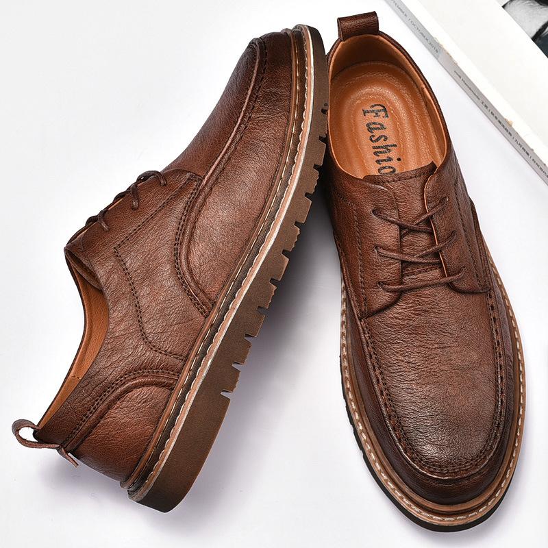 Herbst Neueste Herrenschuhe Brogues Freizeitschuhe Herren Echte Lederschuhe Arbeitsstiefel Business Casual Sneaker
