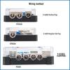 Top-Selling Car Audio Fuse Box: 4-Way/2-In 4-Out Distribution with LED Light Holder
