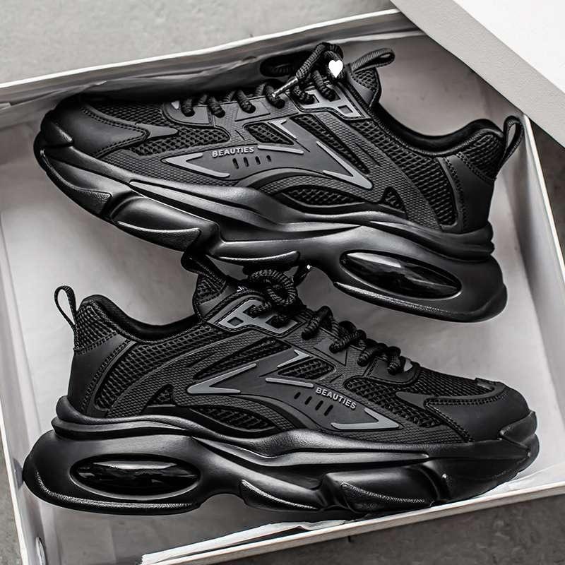 

Мужская обувь 2025 новая летняя дышащая сетка молодежная повседневная спортивная обувь для папы студенческая беговая увеличивающая рост обувь на платформе 44