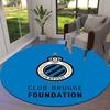 Club Brugge KV Round Area Rug,Carpet Rug for Living Room Bedroom Sofa Playroom Decor,Non-slip Floor Mat