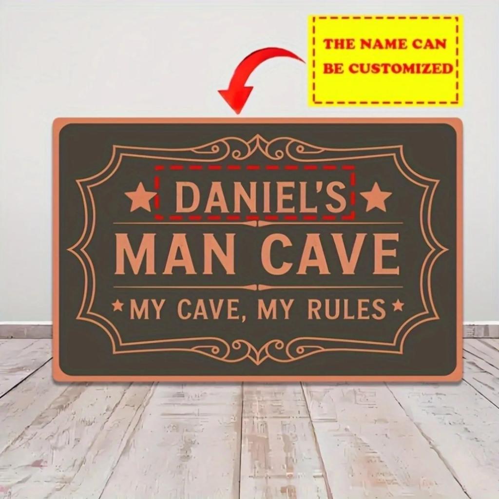 Custom Name Vintage Aluminum Metal Wall Sign Personalized Garage Home Outdoor Decor